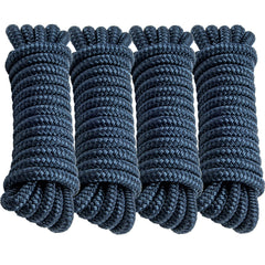 PropelTech cuerda de amarre frontal mostrando longitud y color azul marino, durable