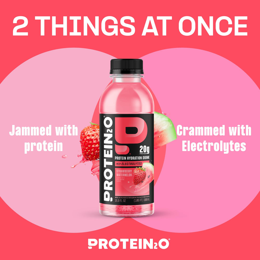 Protein2o primer plano líquido claro que muestra textura ligera y refrescante