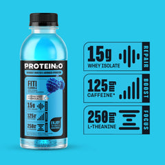 Protein2o bottle in gym bag for on-the-go hydration and recovery