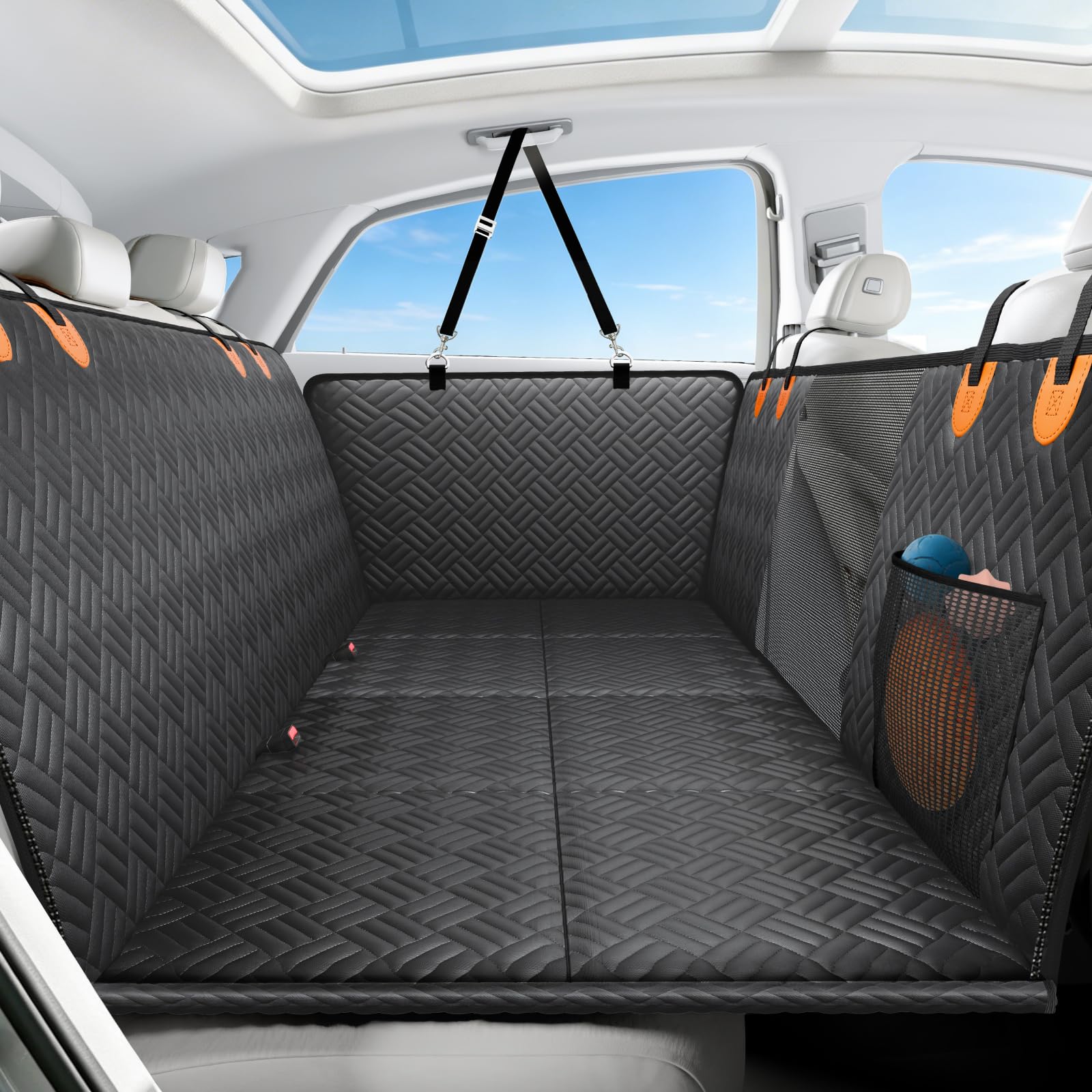 PROZAR funda asiento trasero frontal mostrando cobertura completa y protección