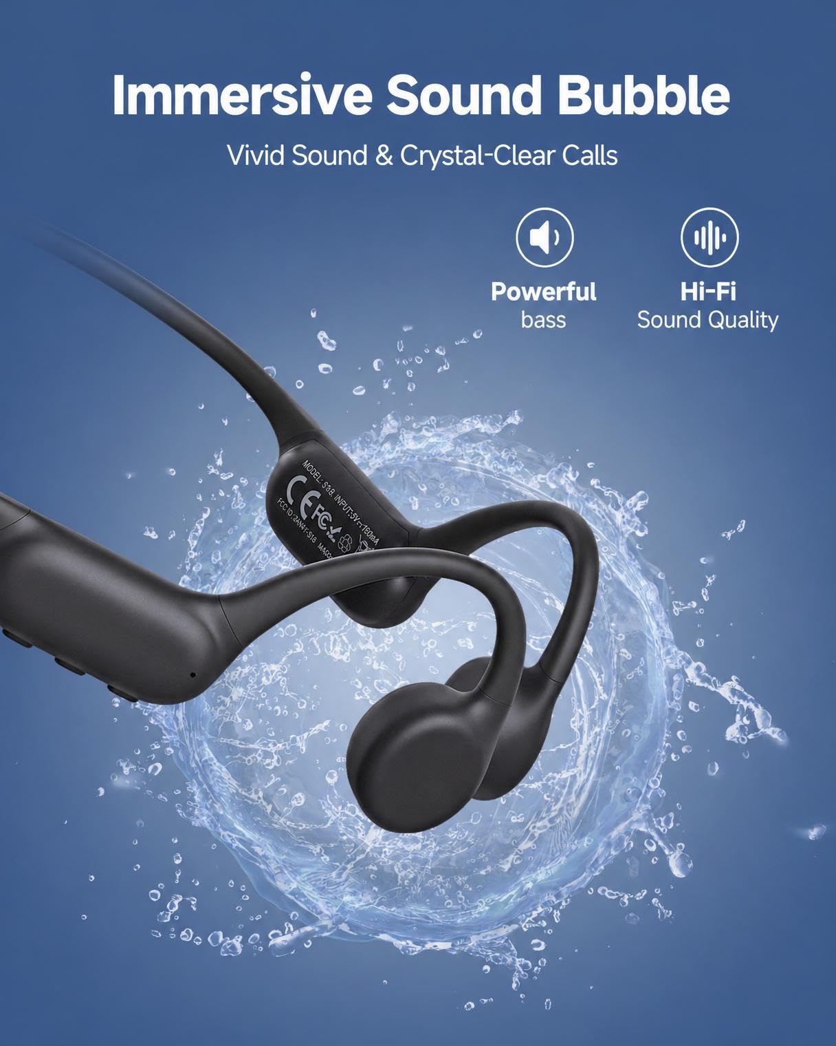 PSIER lifestyle poolside showing comfortable music during swim