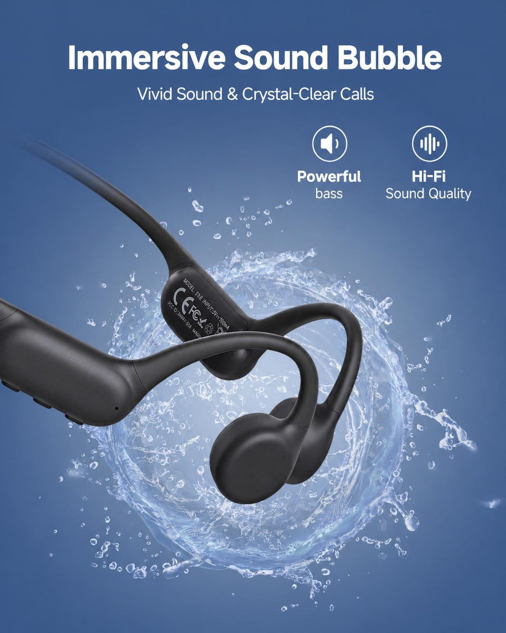 PSIER lifestyle poolside showing comfortable music during swim