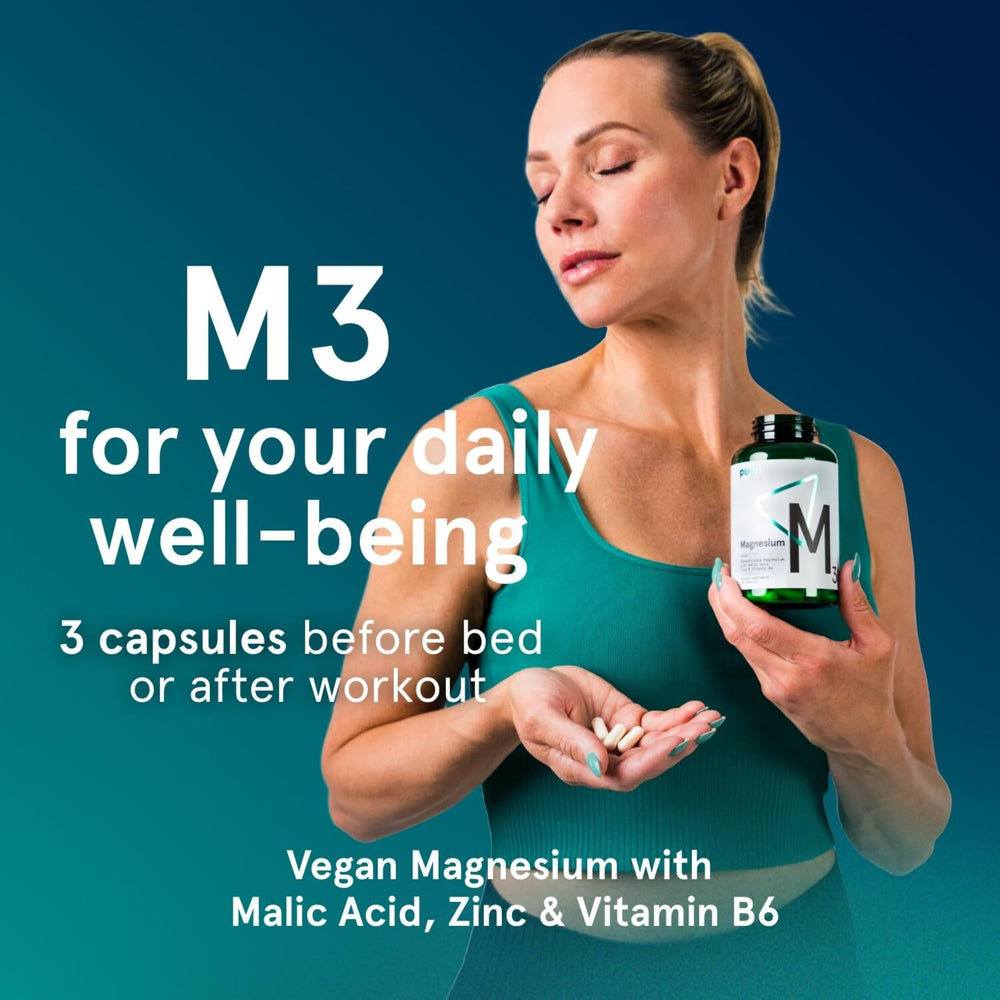 Puori M3 detalle de lista de ingredientes y sello de pureza