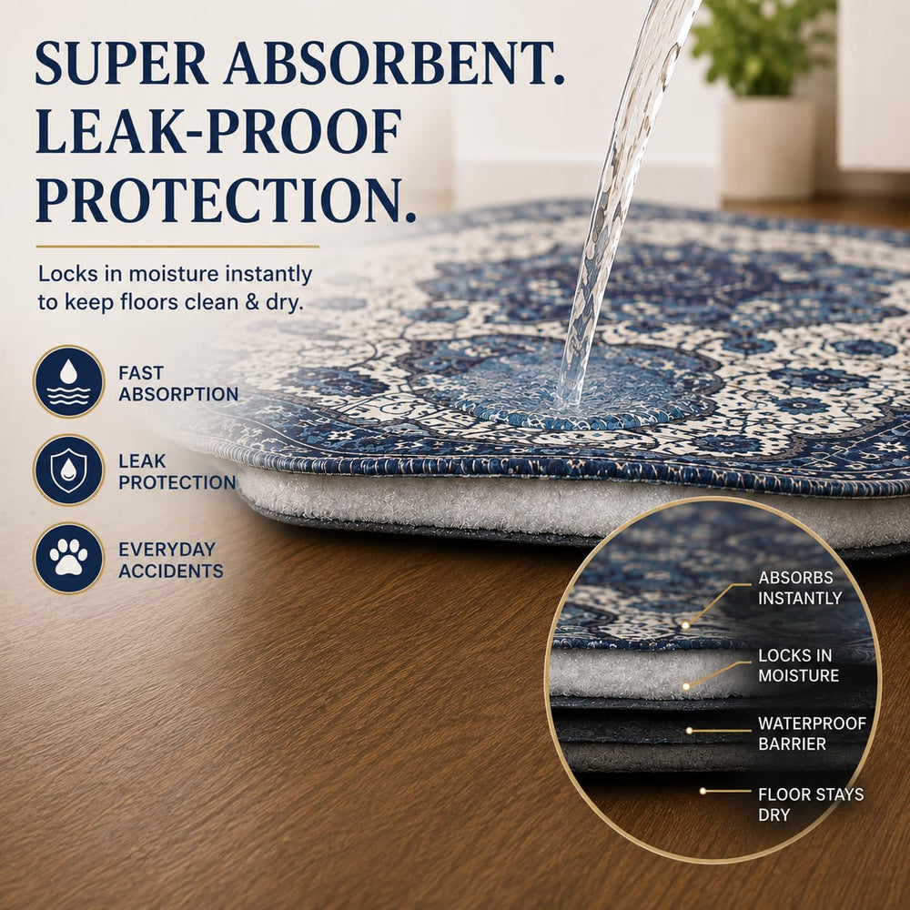 PUPIBOO non-slip backing detail gripping floor to prevent sliding