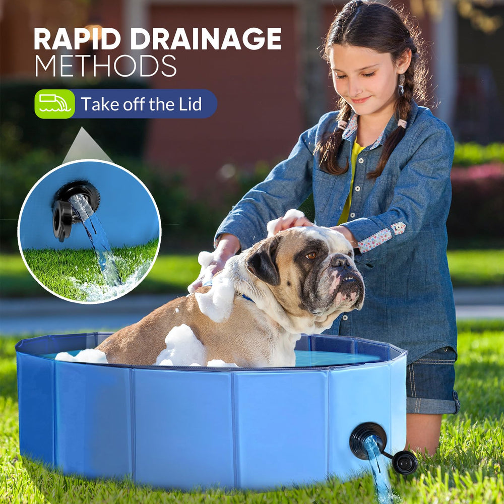 PUPTILY piscina plegada ocupando poco espacio para fácil almacenamiento