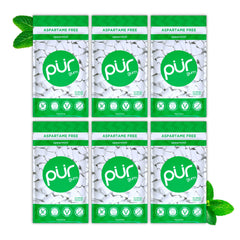 PUR Gum front packaging showing spearmint bags and branding for convenience