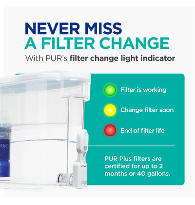 PUR luz indicadora de reemplazo de filtro para mantenimiento puntual