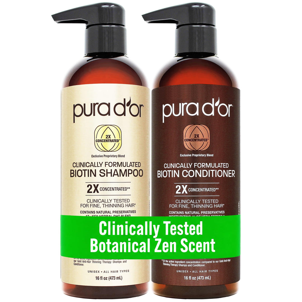 PURA D'OR kit frontal mostrando botellas dobles y beneficio de volumen