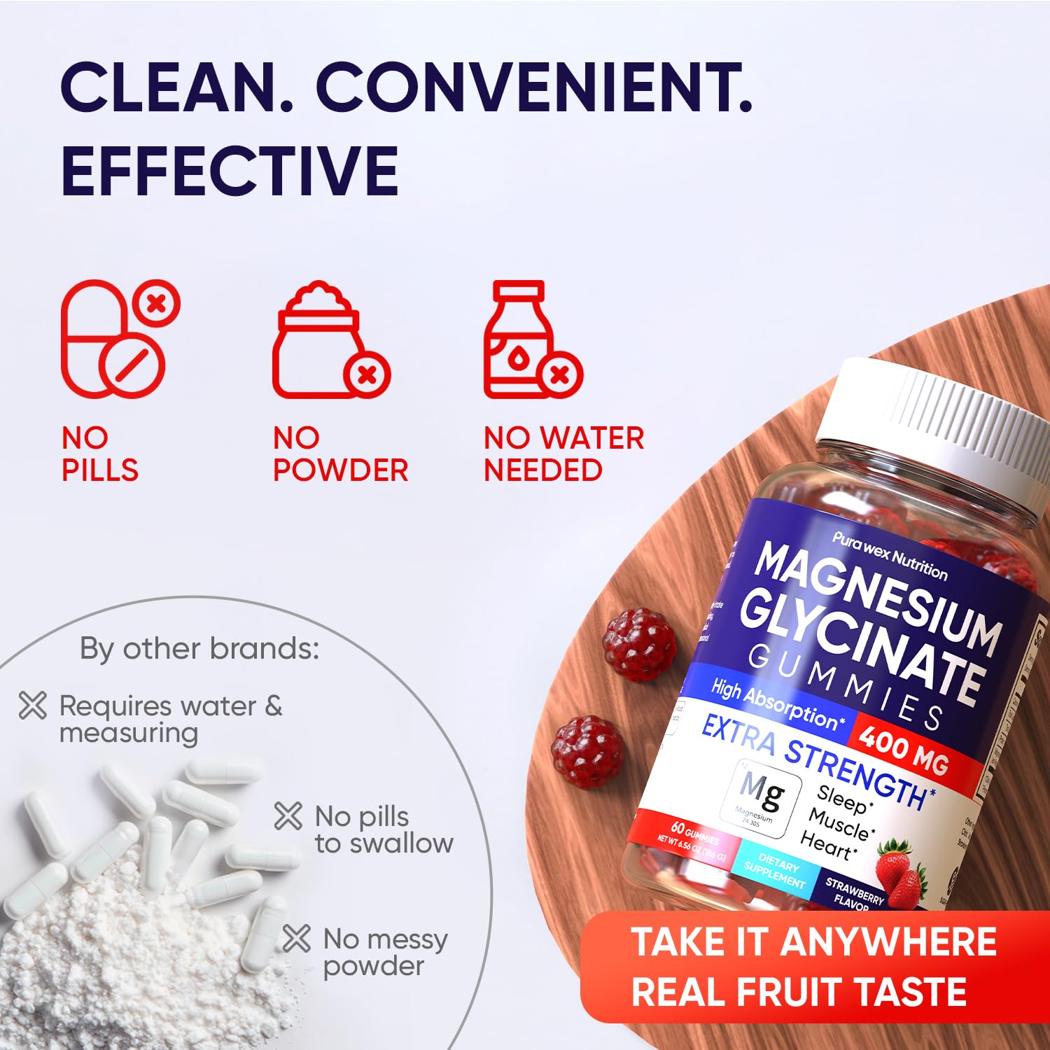 PURA WEX NUTRITION detalle de etiqueta sin azúcar resaltando 0 g azúcares