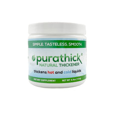 Purathick envase frontal mostrando la etiqueta y tamaño práctico para preparar líquidos