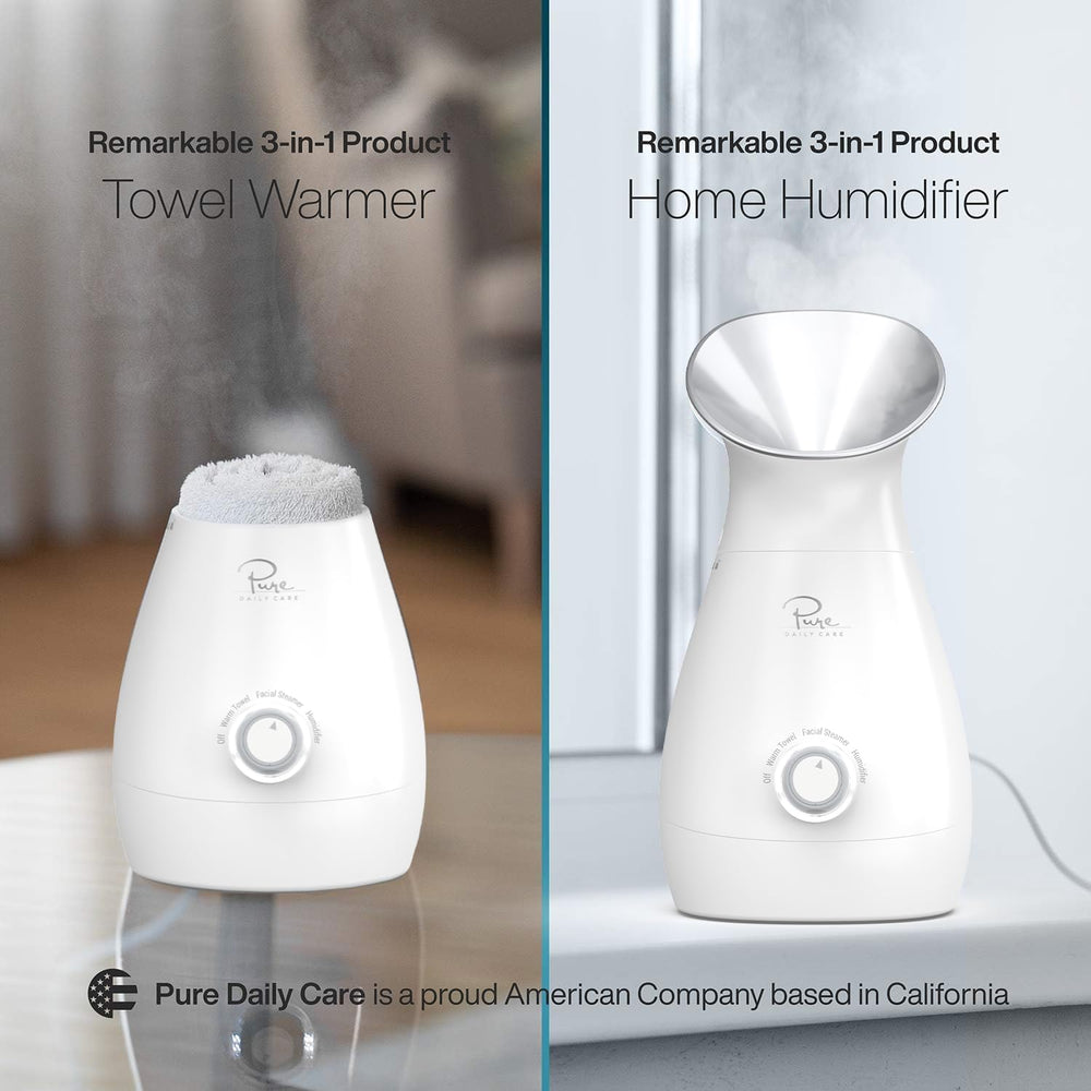 Pure Daily Care nanosteamer en ambiente de baño, humidifica el cuarto y relaja