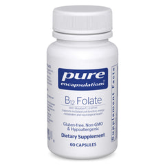 Pure Encapsulations frasco frontal mostrando 60 cápsulas y diseño limpio