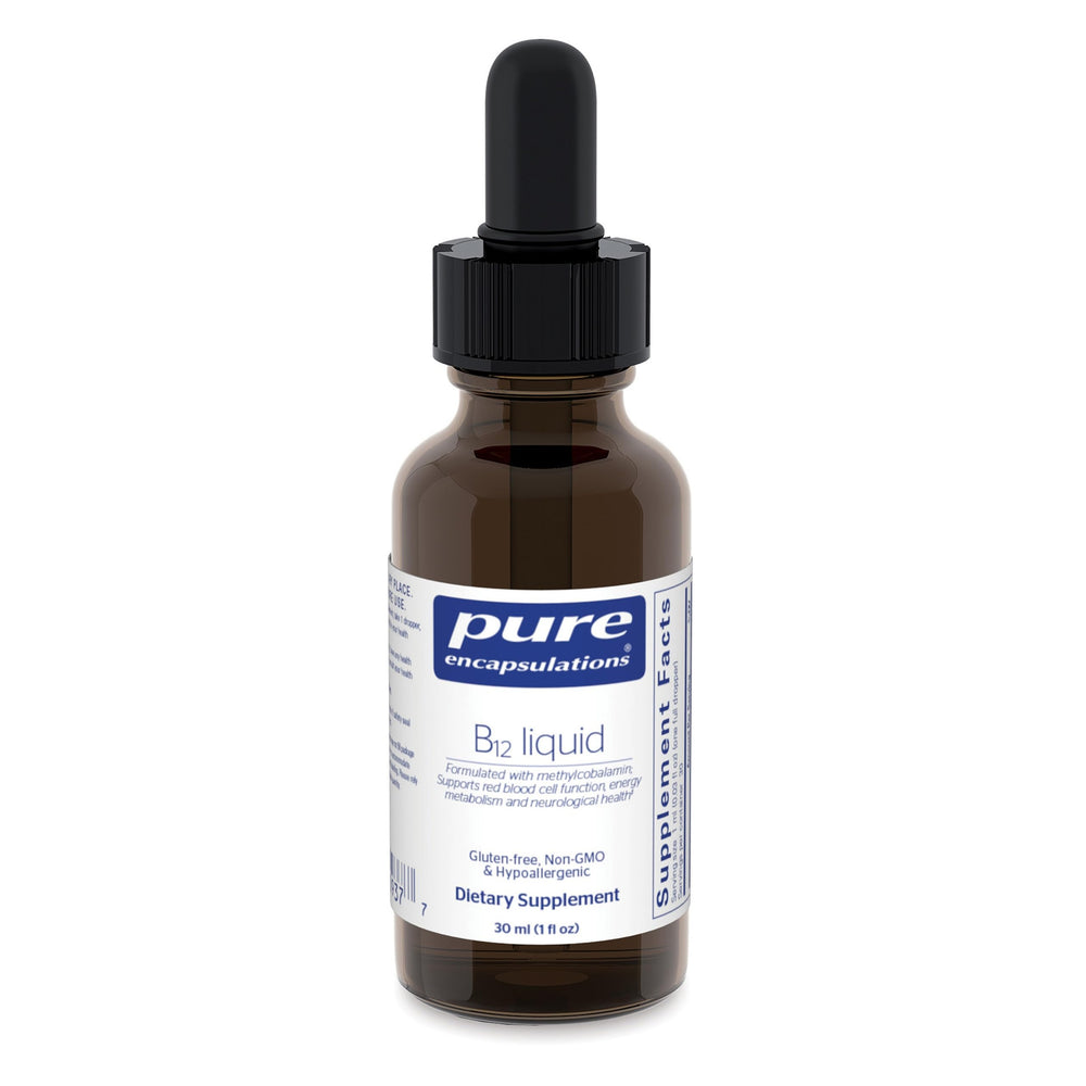 Pure Encapsulations bottle front view showing package and easy dosing benefit