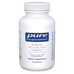Pure Encapsulations envase frontal claro mostrando 90 cápsulas y beneficios