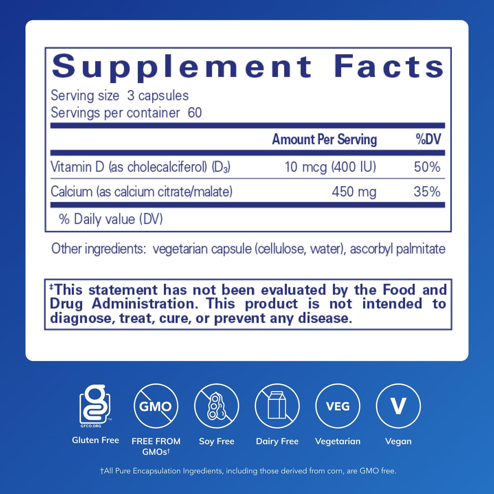 Pure Encapsulations primer plano de una cápsula que resalta calidad y confianza