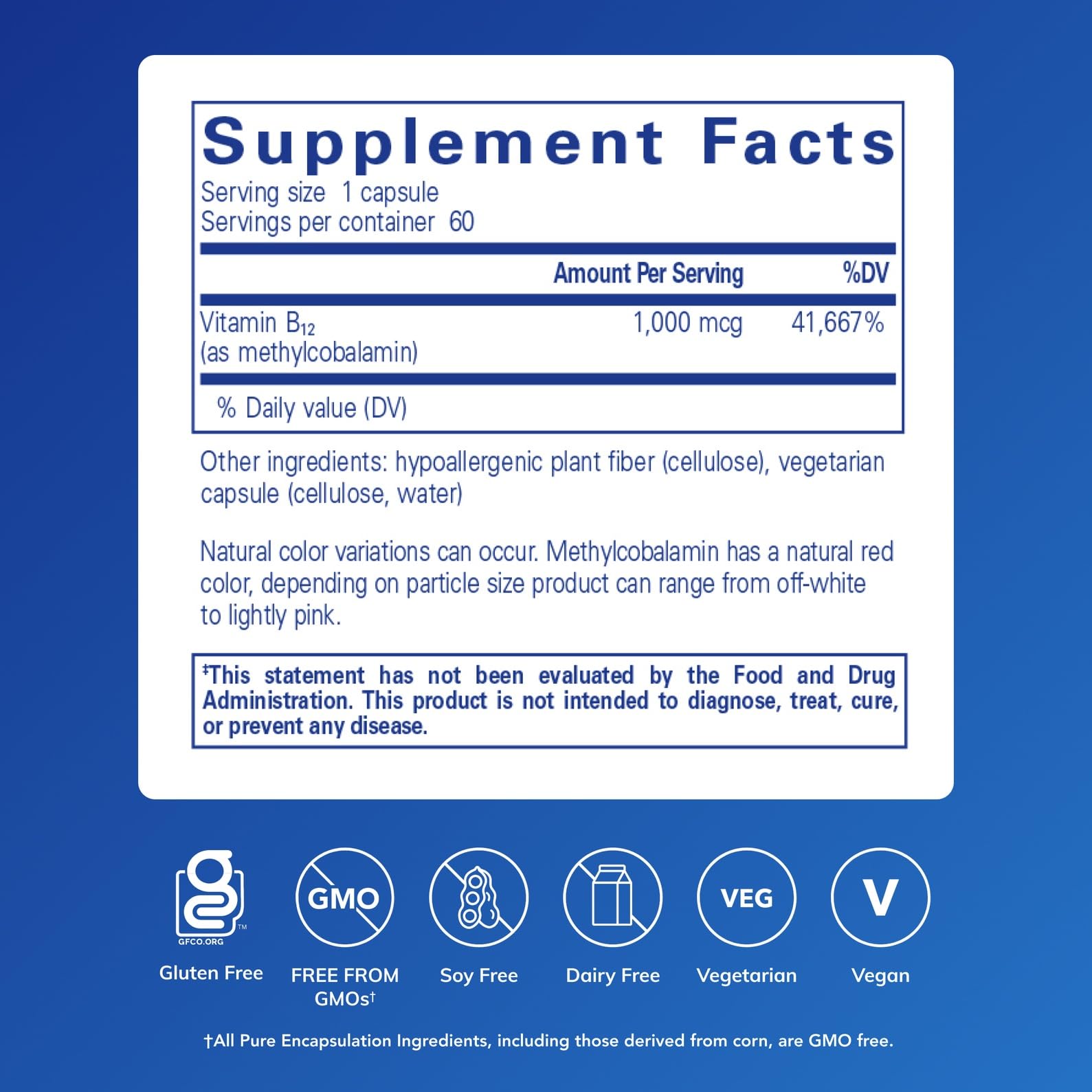 Pure Encapsulations detalle de textura de cápsula que resalta formulación limpia