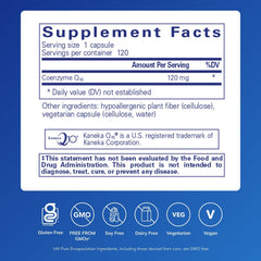 Pure Encapsulations etiqueta detallada con información y pureza del producto