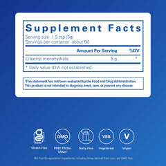Pure Encapsulations creatine polvo textura fina para disolución rápida
