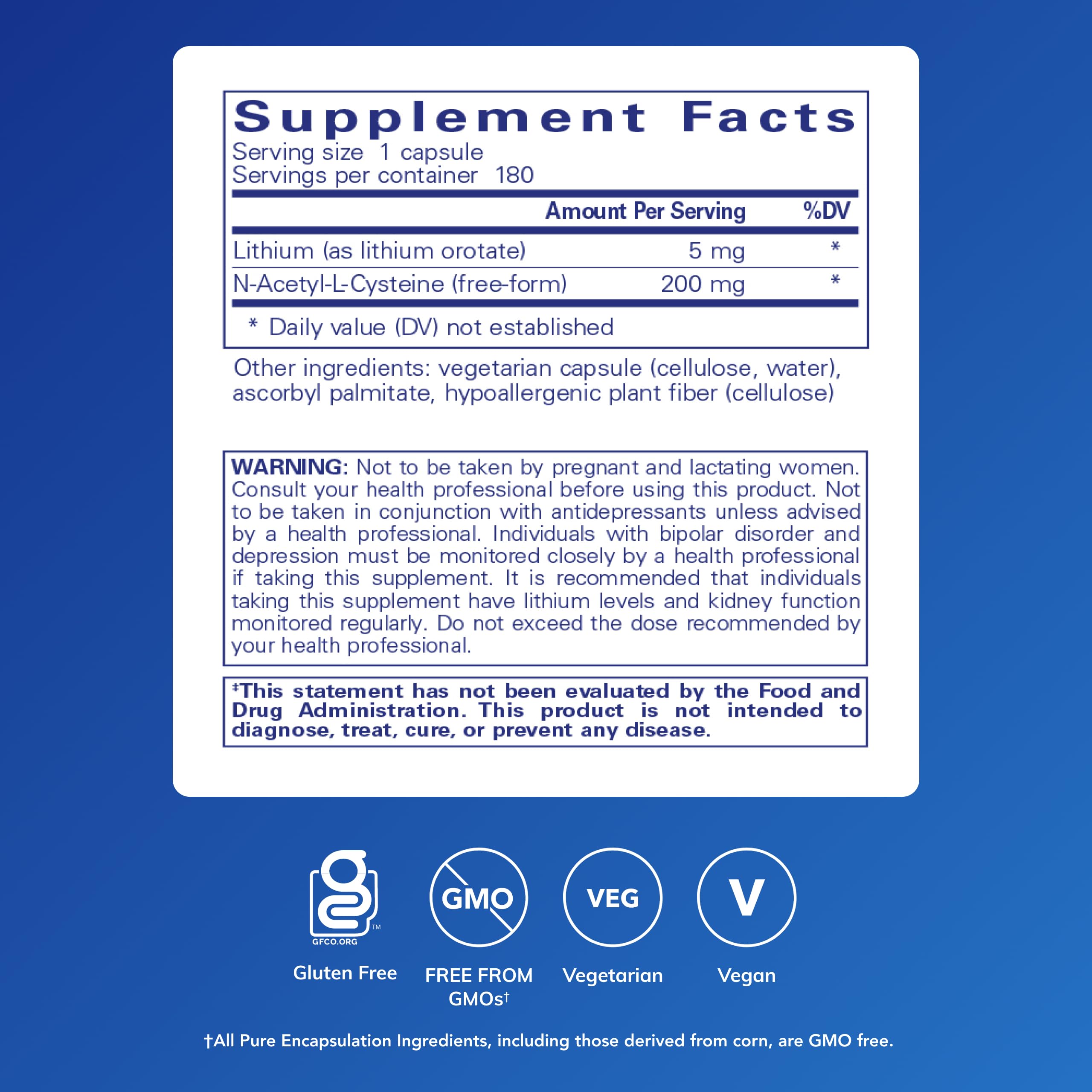 Imagen detalle de una cápsula Pure Encapsulations mostrando pureza
