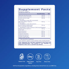 Pure Encapsulations etiqueta en detalle con lista de ingredientes y pureza