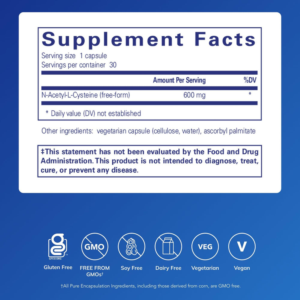 Pure Encapsulations cápsula primer plano destacando la formulación pura