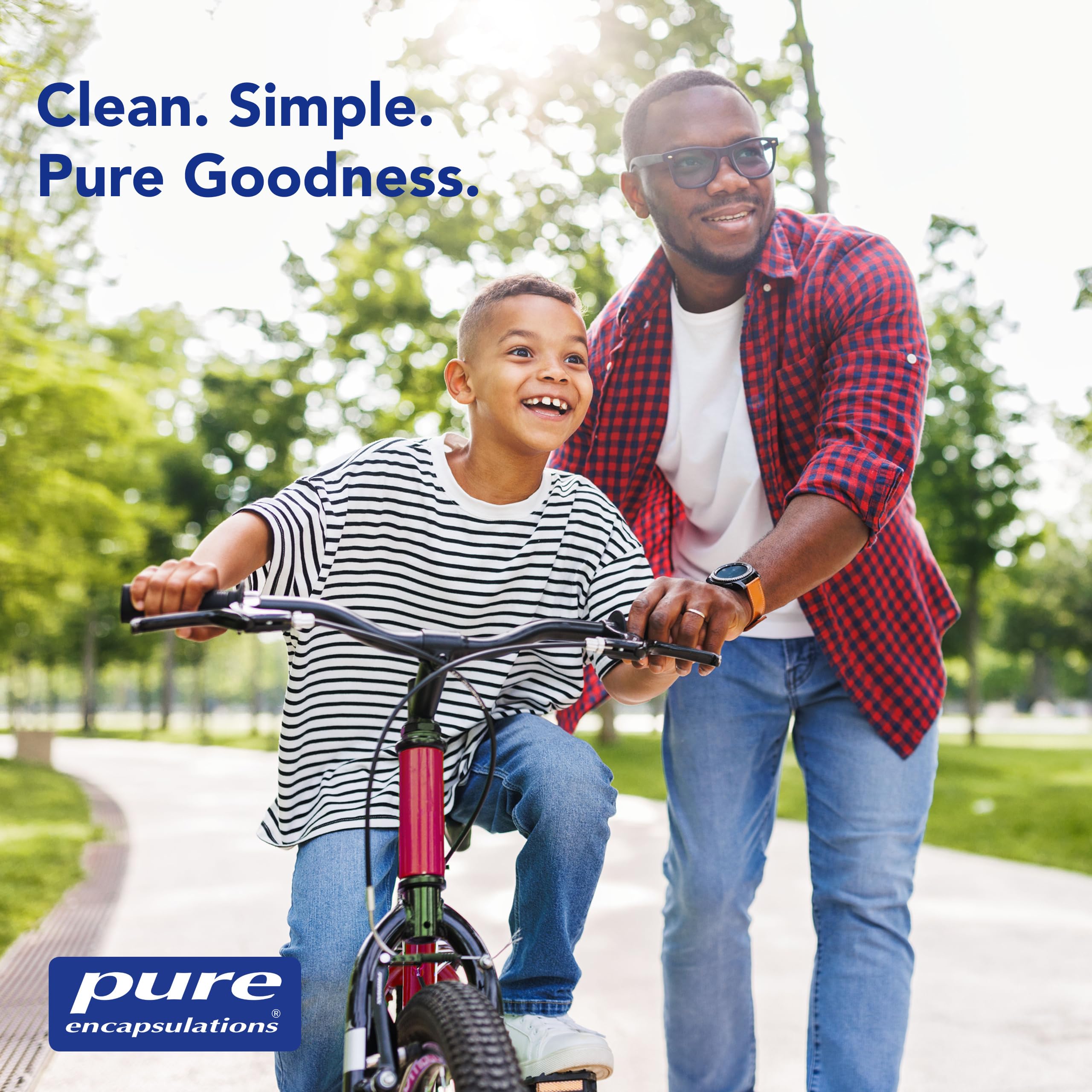 Pure Encapsulations comparación de tamaño, muestra el volumen del frasco de 5.6 oz