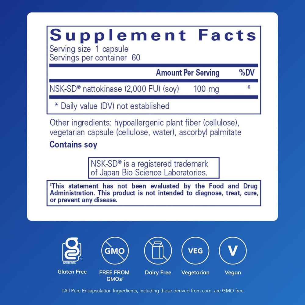 Pure Encapsulations NSK-SD capsule close-up, highlights small easy-to-swallow design