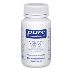 Pure Encapsulations NSK-SD front packaging showing bottle and branding, promotes quality