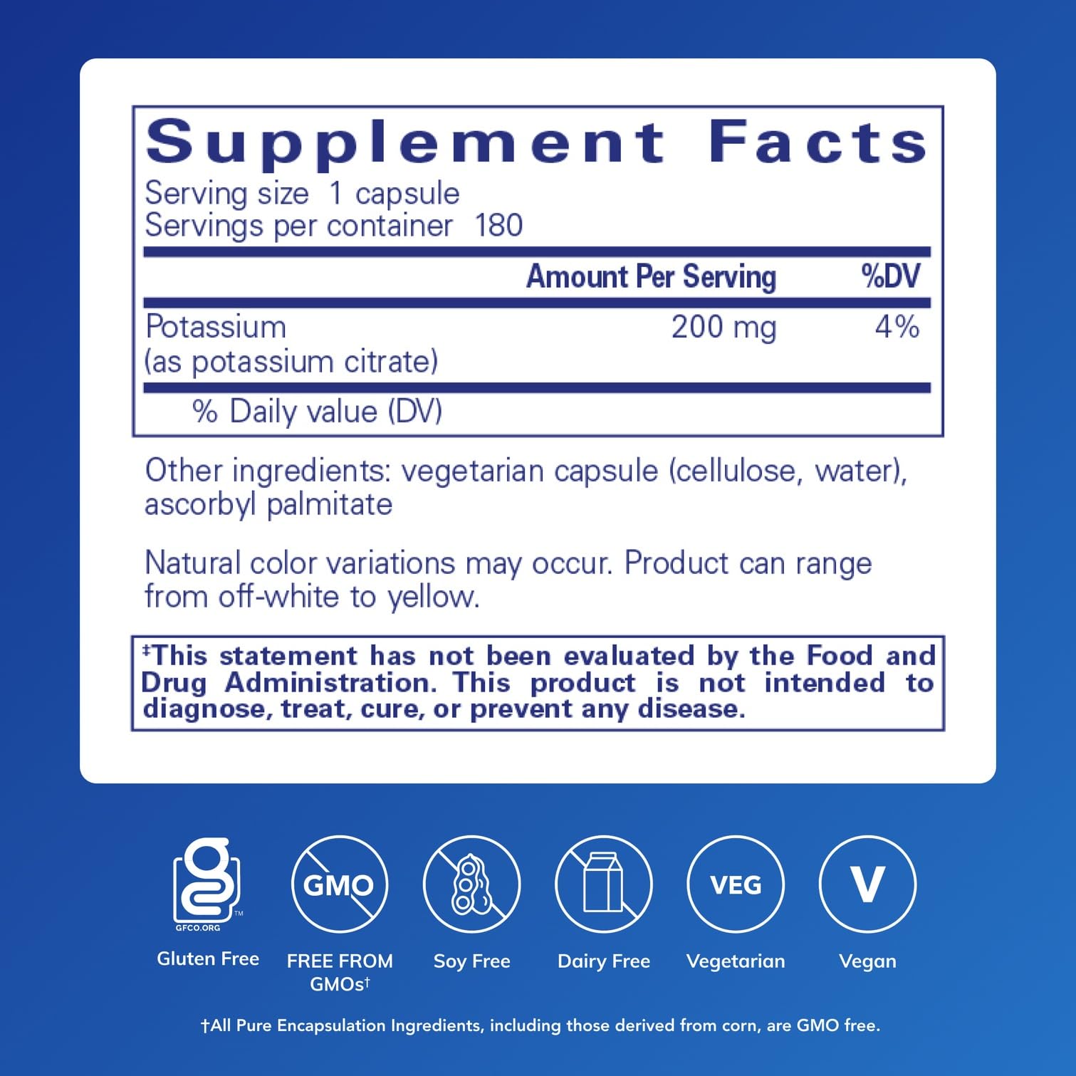Pure Encapsulations bottle top view displaying sealed cap and trusted packaging benefit