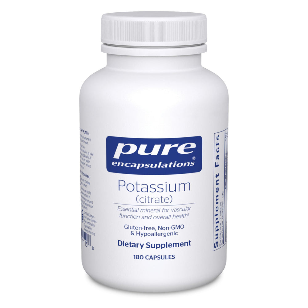 Pure Encapsulations front label showing product name and capsule count, clear benefits