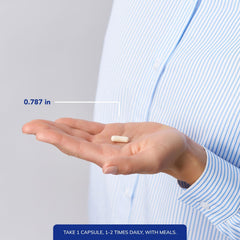 Pure Encapsulations serving size in hand showing scale and recommended dosing benefit