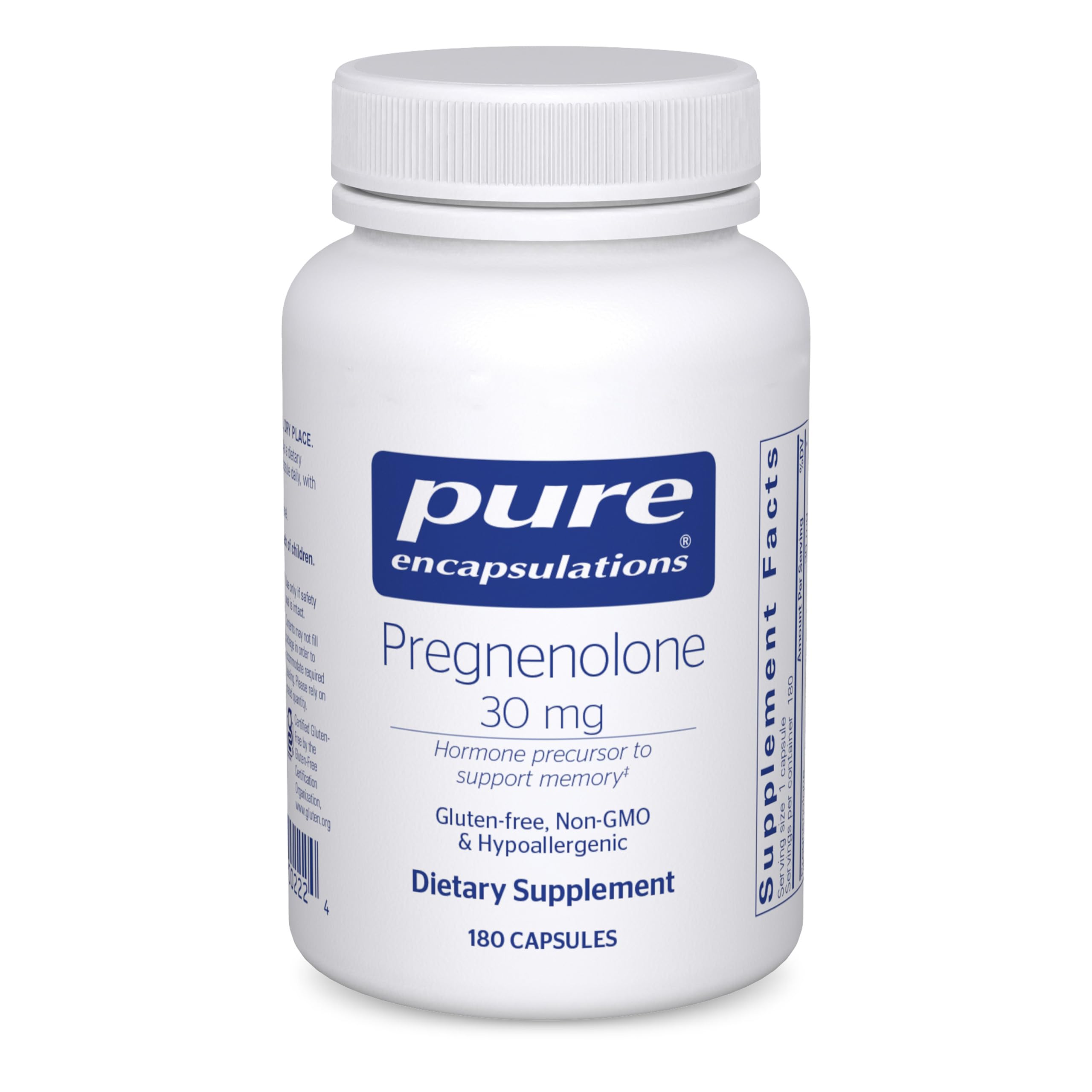 Pure Encapsulations bottle front view showing product and clear labeling for confidence