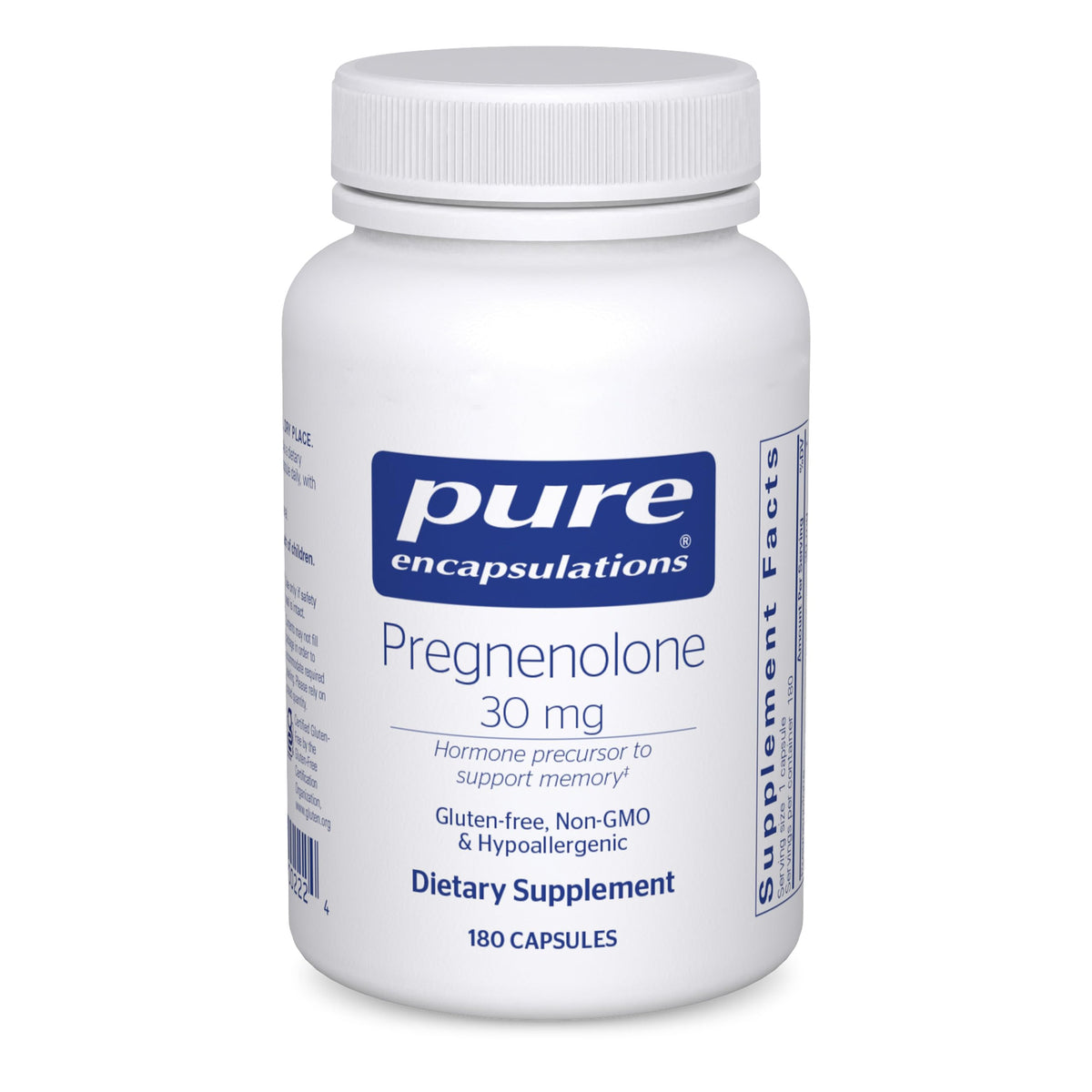 Pure Encapsulations bottle front view showing product and clear labeling for confidence