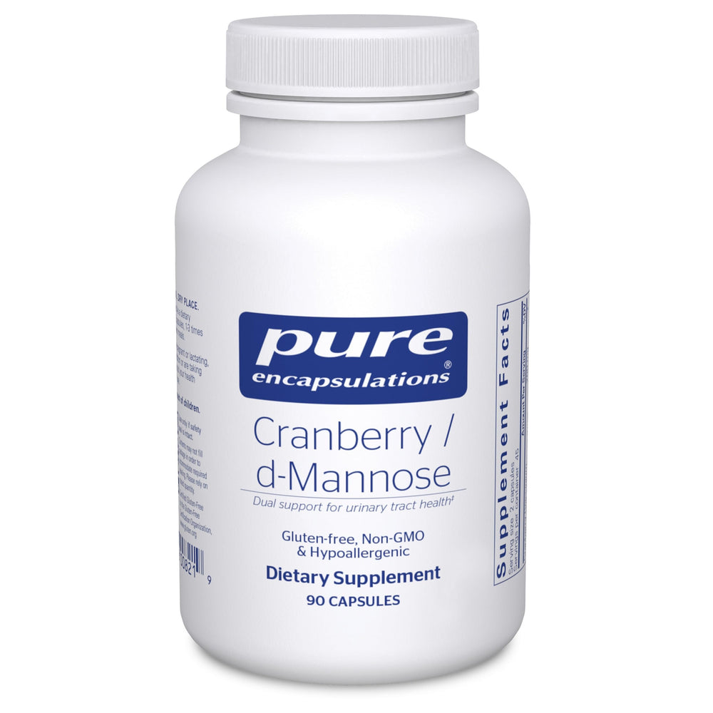 Pure Encapsulations presentación frontal del envase que muestra 90 cápsulas para apoyo urinario