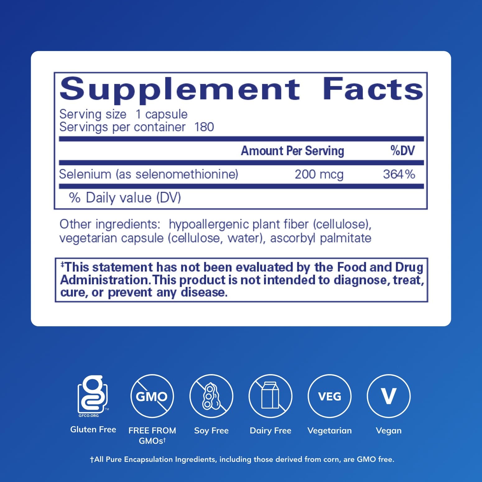 Pure Encapsulations detalle de cápsula vegana para fácil ingestión y pureza