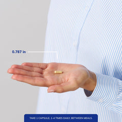 Pure Encapsulations cápsula en mano mostrando tamaño y dosificación práctica