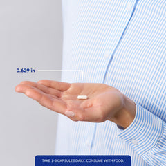 Pure Encapsulations comparación de tamaño para dosificación clara