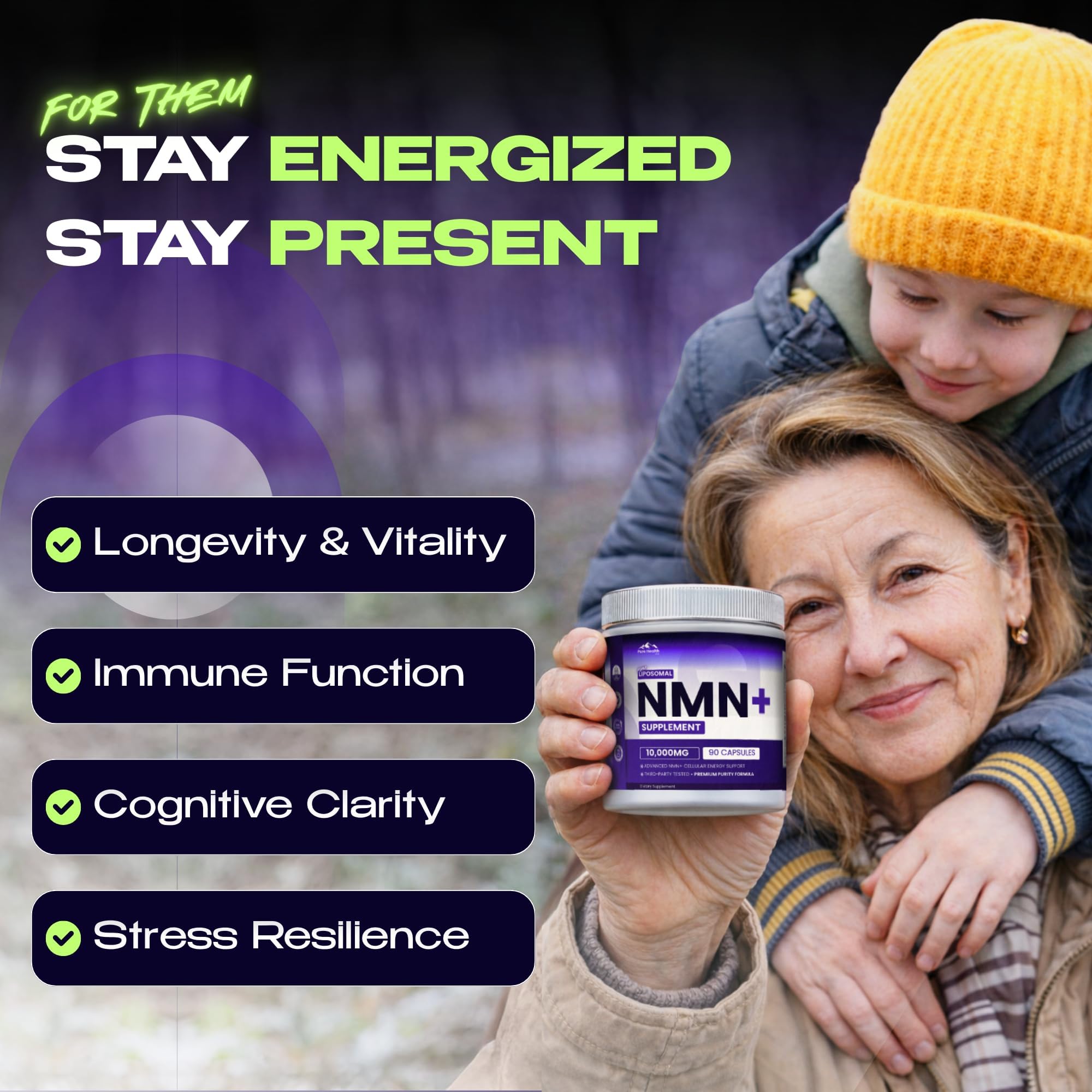 PURE HEALTH MAX ingredients with resveratrol and pine bark for antioxidant support