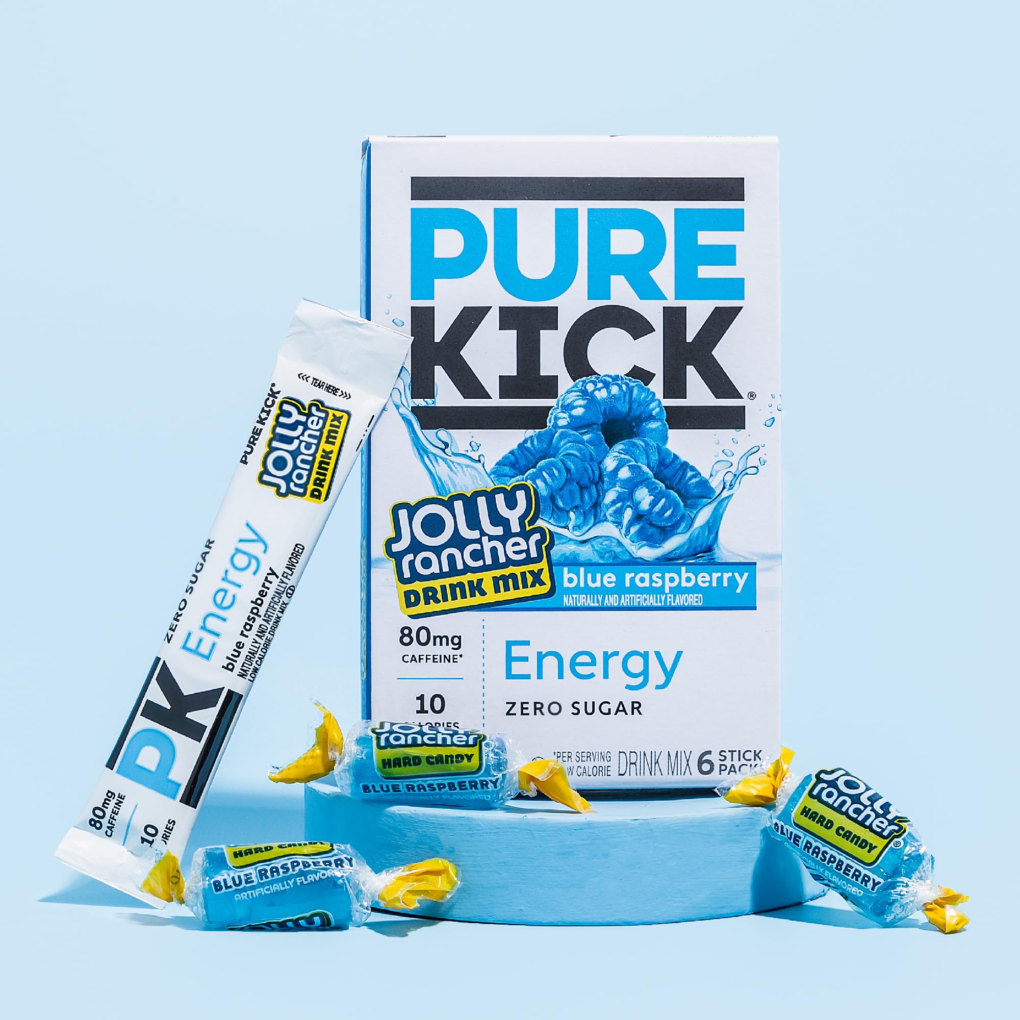 Pure Kick bebida preparada en vaso con hielo mostrando sabor refrescante y sin azúcar