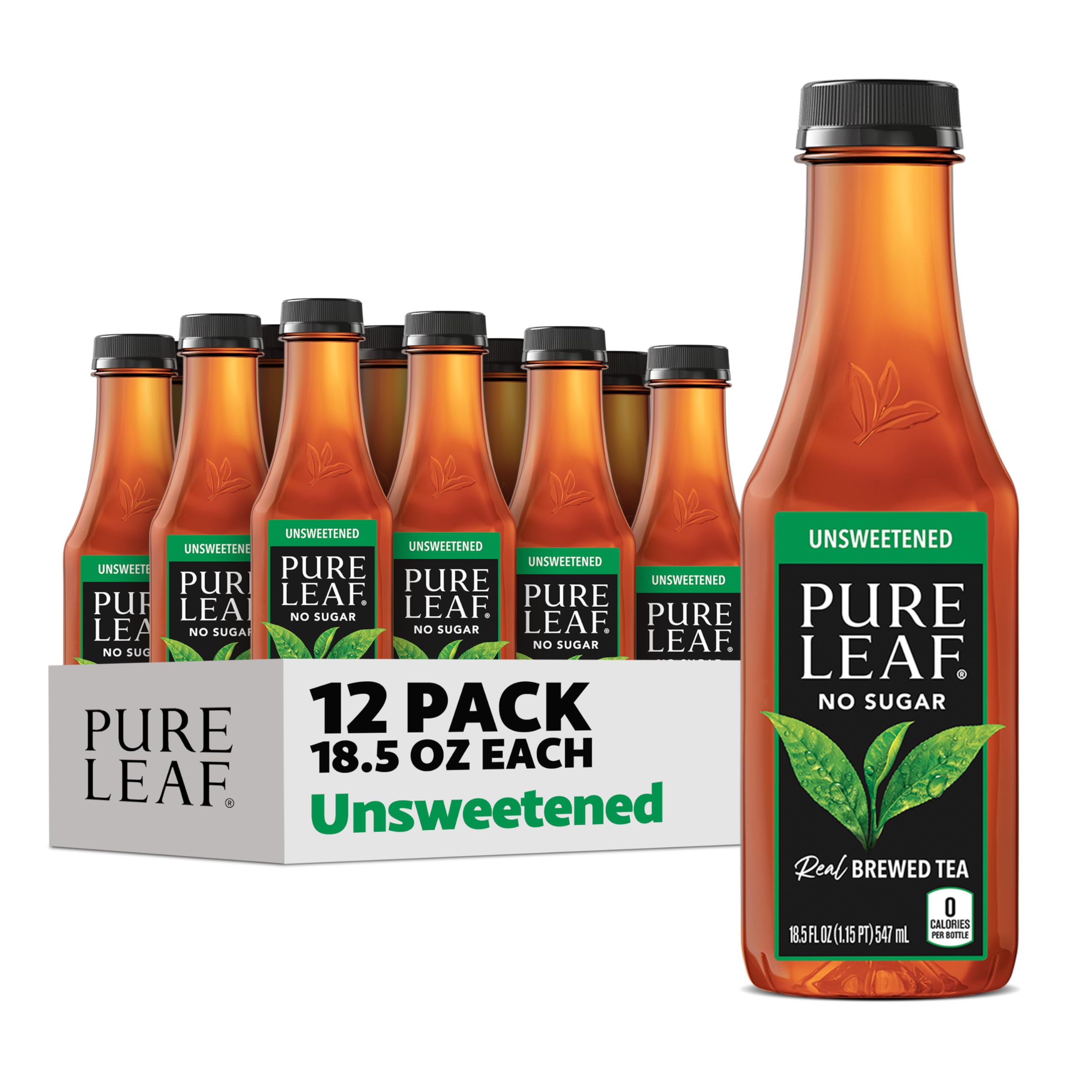 Pure Leaf botella frontal mostrando etiqueta y tamaño práctico