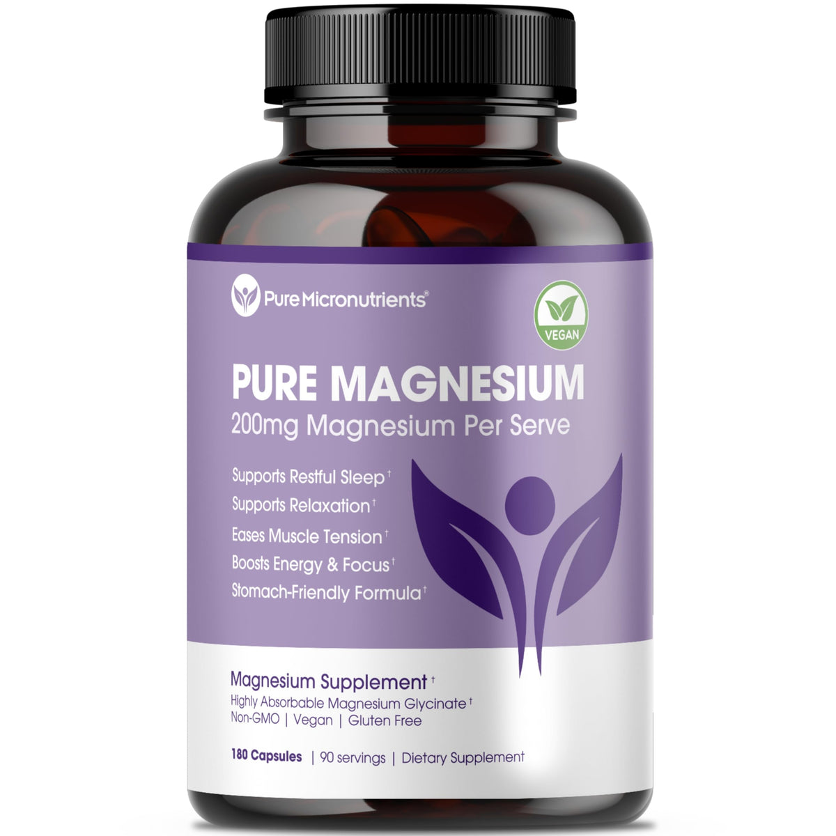 Pure Micronutrients bote frontal mostrando etiqueta y beneficios