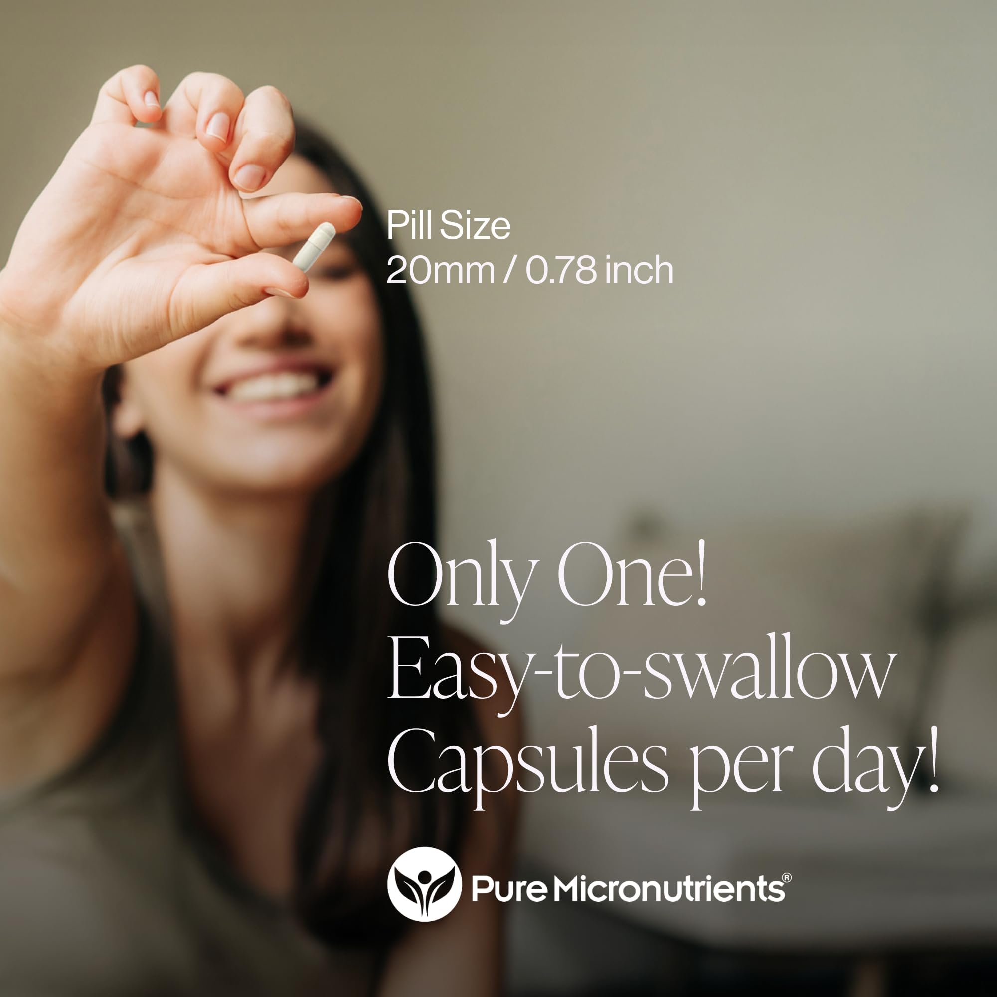 Pure Micronutrients bote abierto con cápsulas para ver cantidad