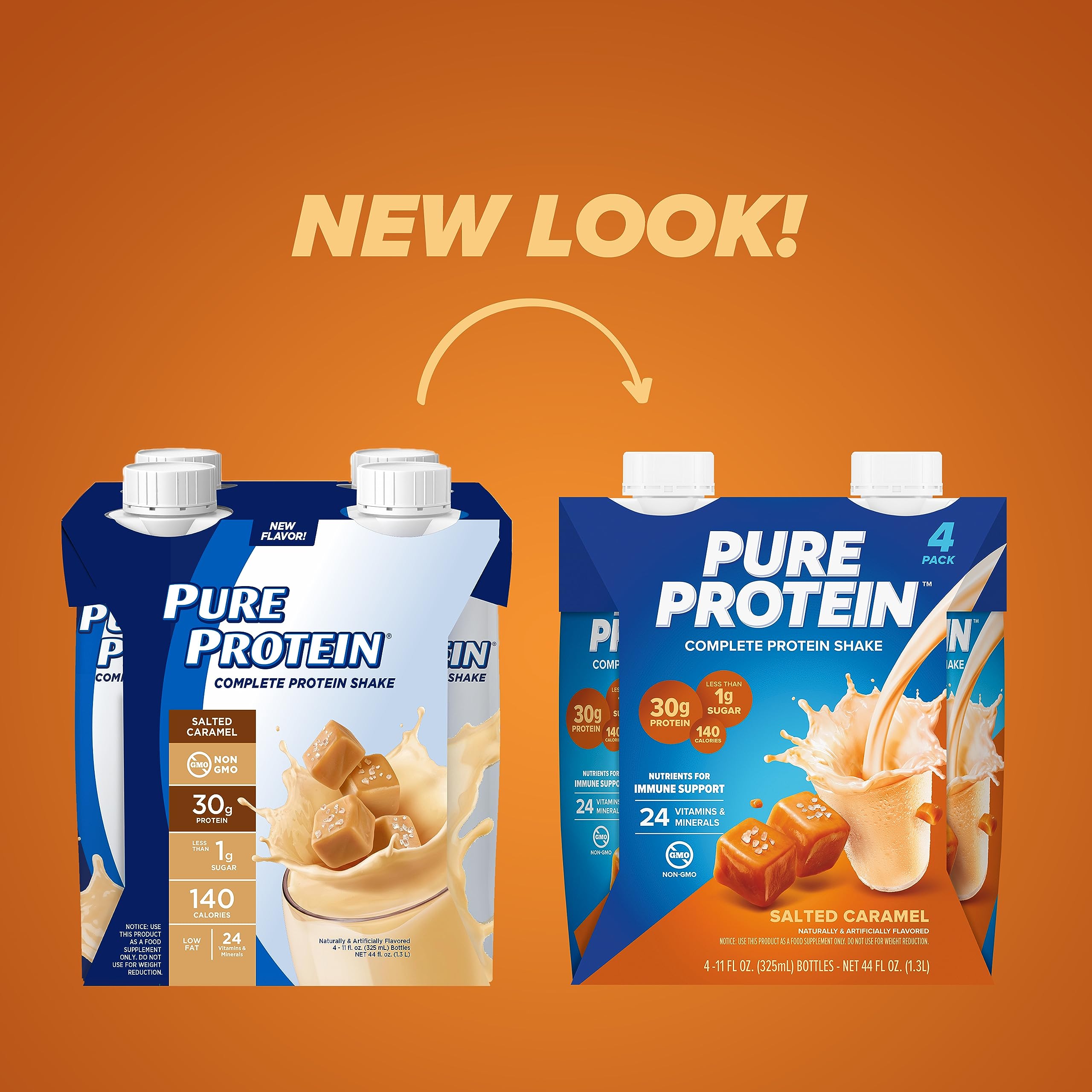 Pure Protein primer plano de la textura cremosa destacando sabor y baja azúcar