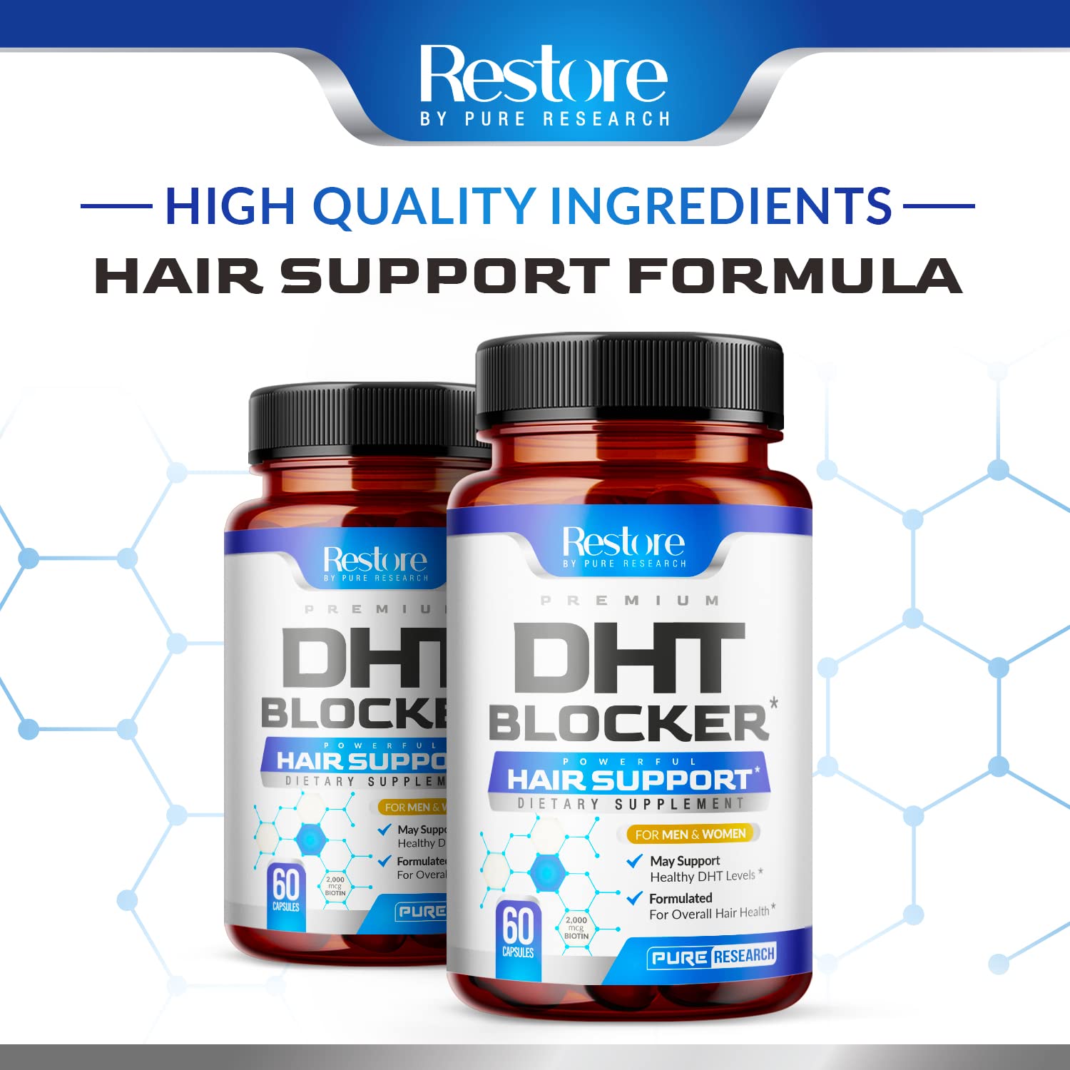 PURE RESEARCH producto en uso por mujer, incorporación sencilla a la rutina