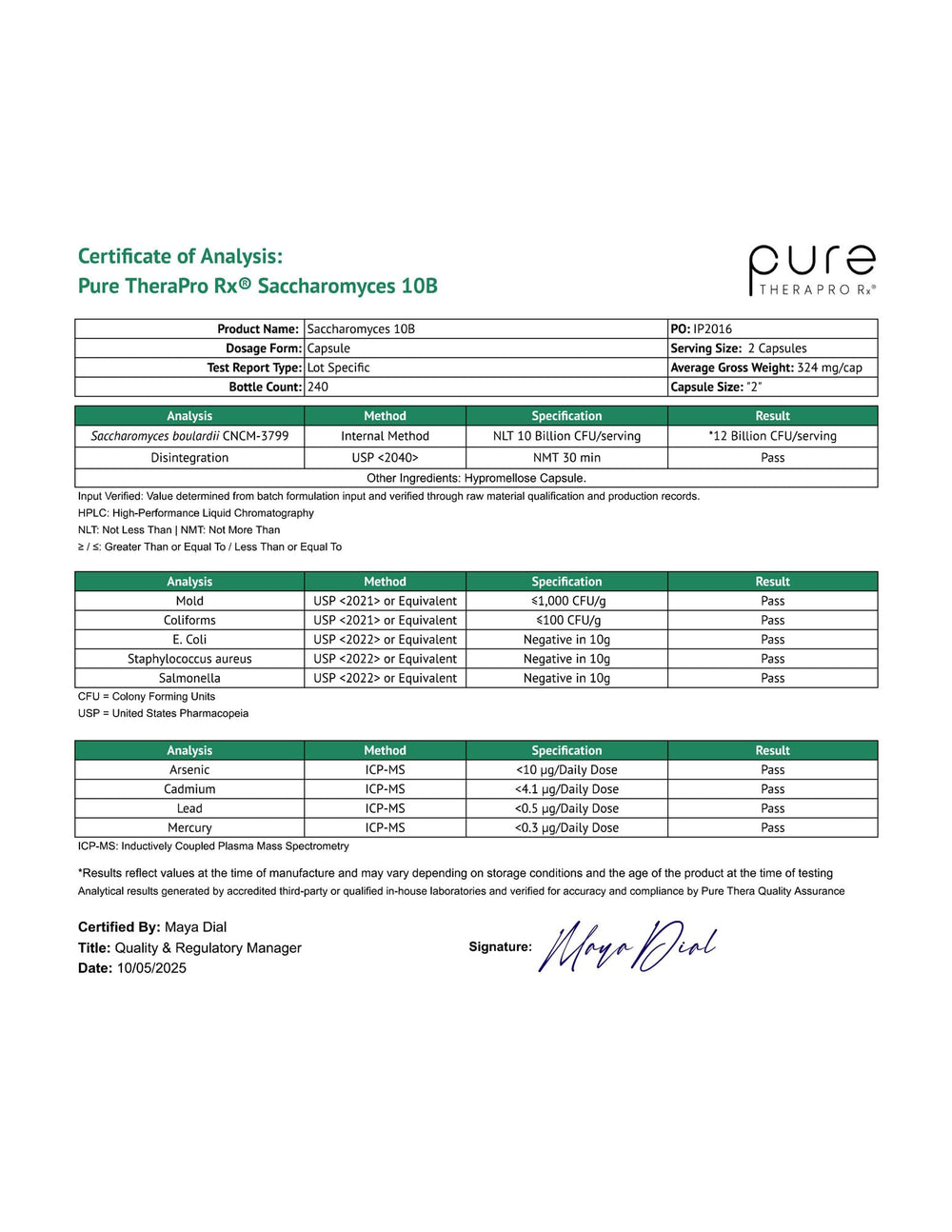 Pure TheraPro Rx producto en cocina iluminada representando uso diario