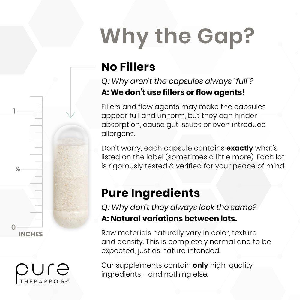 Pure Therapro Rx en ambiente doméstico, botella con vaso para consumo diario