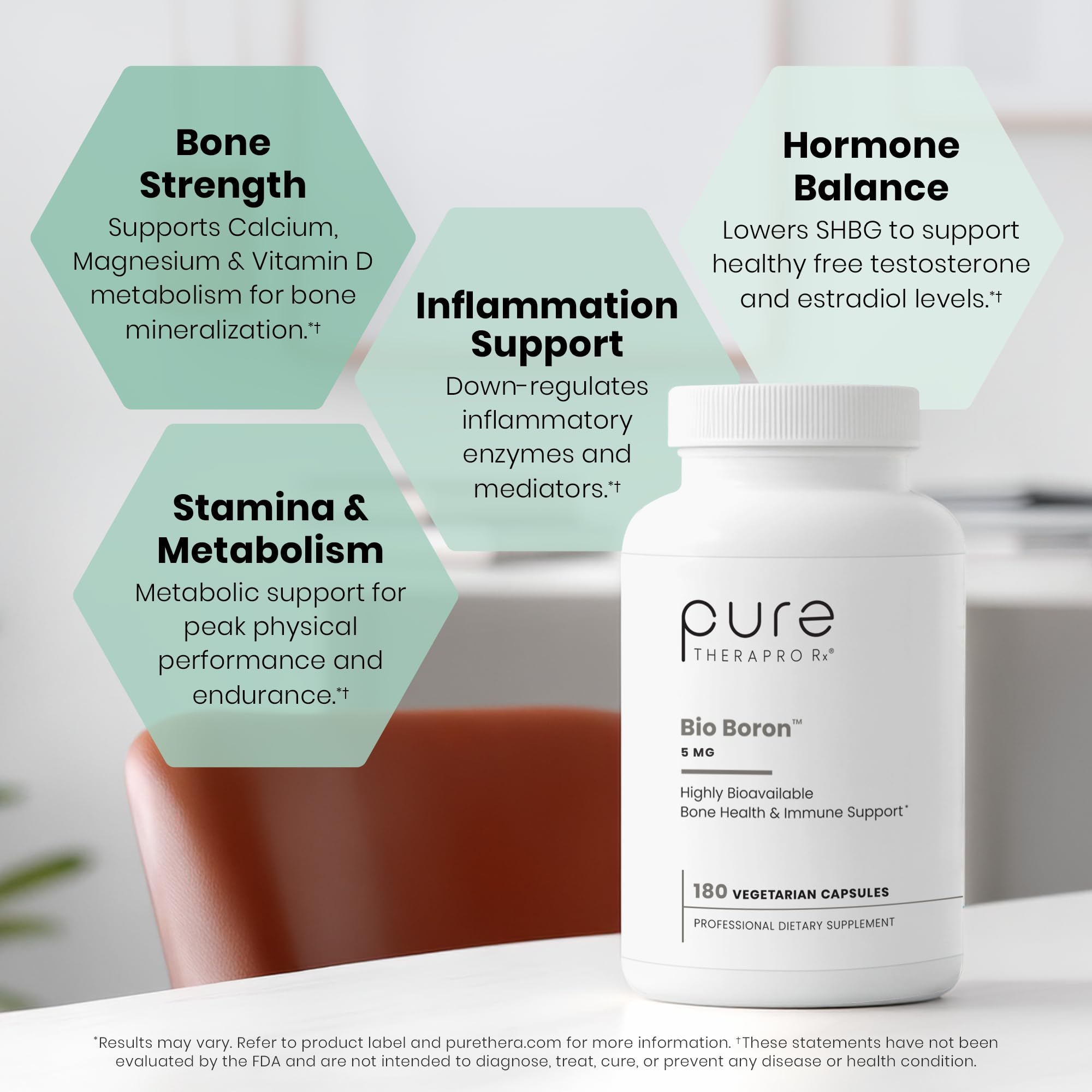Pure Therapro Rx comparación de tamaño con monedas para referencia clara