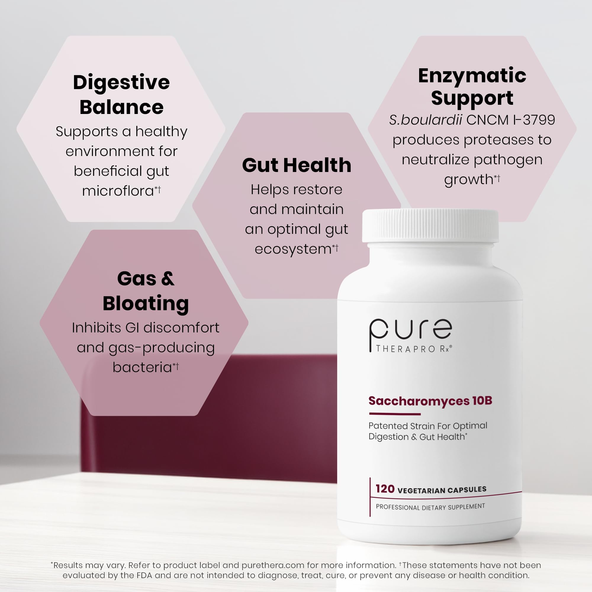 Pure Therapro Rx capsules on a spoon for scale demonstrating a practical daily serving