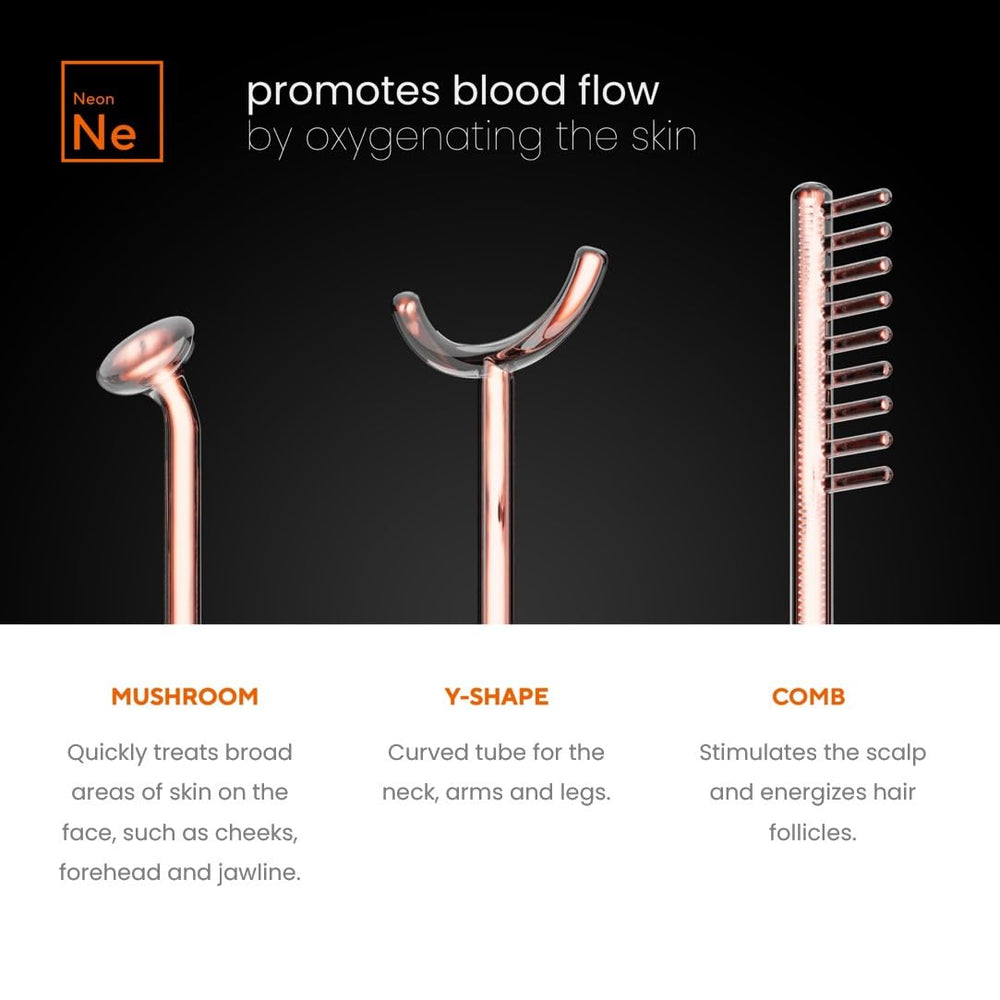 Pure Daily Care NuDerma wand en forma de hongo, diseñado para tratamientos faciales precisos