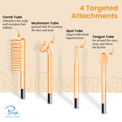 Pure Daily Care NuDerma mushroom applicator close-up illustrating coverage and even stimulation